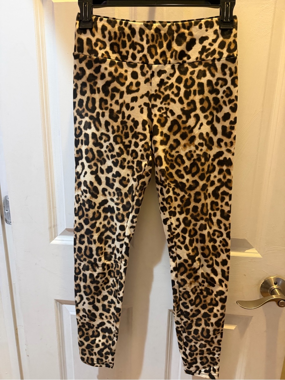 Leopard Print Girls' Leggings - Brown/Cream